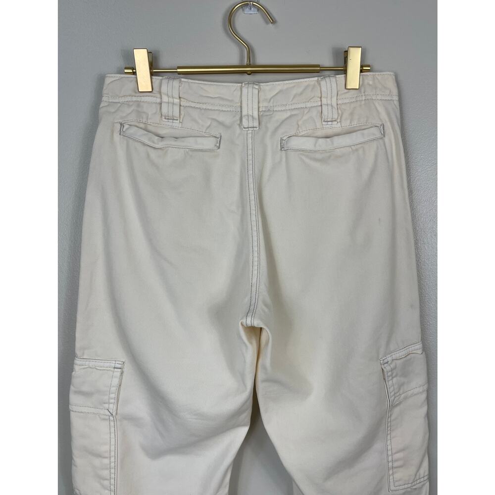 Aeropostale Low-Rise Flare Utility Cargo Pants Off White Size 4 Y2K 90s 2000s - Picture 9 of 12